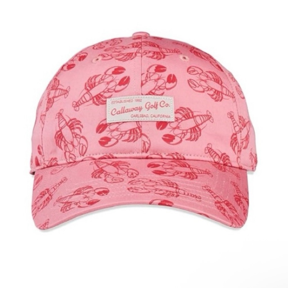 Callaway Pink Lobster Print Baseball Cap